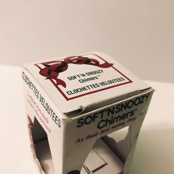 Vtg Soft N Snoozy Chimers  Mouse Bisque Porcelain Bell Ornament Taiwan - Picture 16 of 16